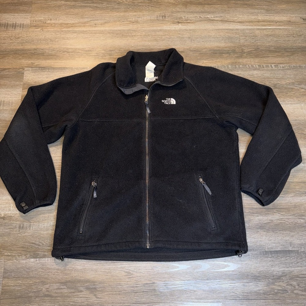 VTG The North Face Fleece Jacket Mens Extra Large Long Sleeve Black Polar Tec